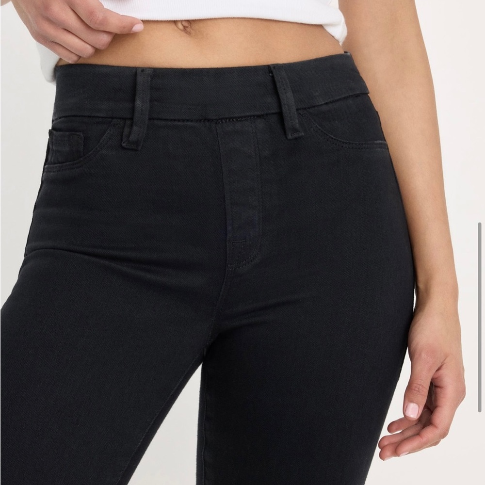 GOOD AMERICAN POWER STRETCH PULL-On StraighHigh-Waist Black  Women’s Jeans